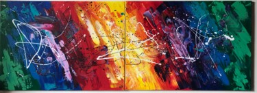Painting titled "GRAFF" by Laure Bonomi, Original Artwork, Acrylic Mounted on Wood Stretcher frame