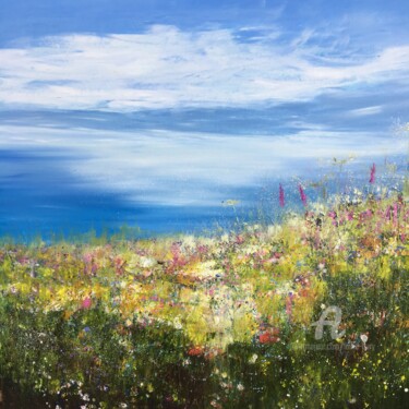 Painting titled "Summer Bliss" by Laure Bury, Original Artwork, Oil