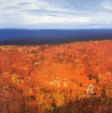 Malerei mit dem Titel "Moorland #artistssu…" von Laure Bury, Original-Kunstwerk, Öl