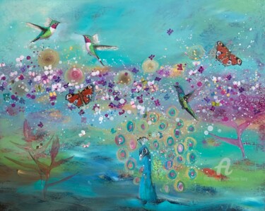 Картина под названием "Wild At Heart II" - Laure Bury, Подлинное произведение искусства, Масло Установлен на Деревянная рама…