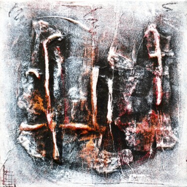 Painting titled "" Relief N°5"" by Laure Dehouche, Original Artwork, Acrylic Mounted on Wood Stretcher frame