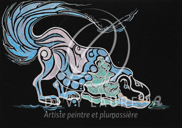 Tekening getiteld "CHIEN TERRE dessin…" door Laure Devy, Origineel Kunstwerk, Inkt