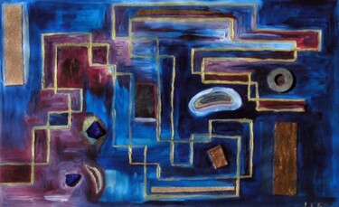 Malerei mit dem Titel "circuit 1" von Laure Feyen, Original-Kunstwerk