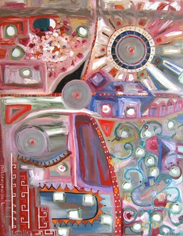 Peinture intitulée "tapis d'éveil" par Laure Feyen, Œuvre d'art originale