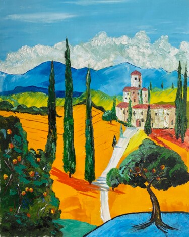 Pintura titulada "Orangers" por Laure Leprince, Obra de arte original, Oleo