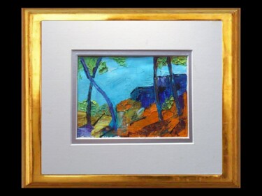 Painting titled "Les pins" by Laure Leprince, Original Artwork