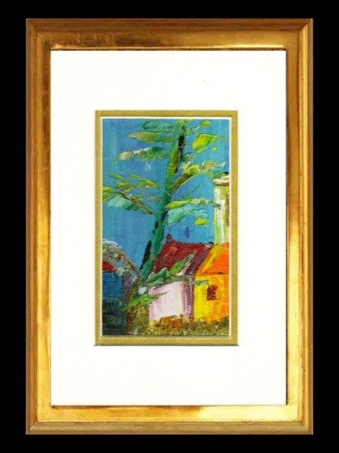 Peinture intitulée "TABLEAU PROVENCE PE…" par Laure Leprince, Œuvre d'art originale, Huile