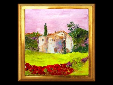 Painting titled "TABLEAU PROVENCE PE…" by Laure Leprince, Original Artwork, Oil