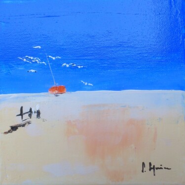 Картина под названием "maree basse" - Laure Leprince, Подлинное произведение искусства, Масло