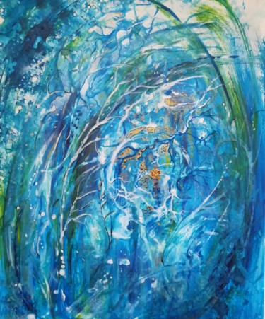Painting titled ""Connexions neurona…" by Laure, Original Artwork, Acrylic