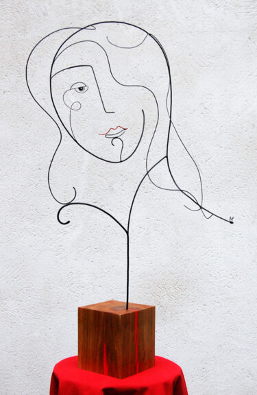 Sculpture intitulée "Douce mélancolie" par Laure Simoneau, Œuvre d'art originale, Métaux