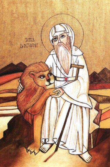 Abba Antoine Peinture intitulée "Abba Antoine" par Laure Barlet, Œuvre d'art originale, Huile