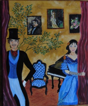 Peinture intitulée "Scène de théâtre XI…" par Laure, Œuvre d'art originale