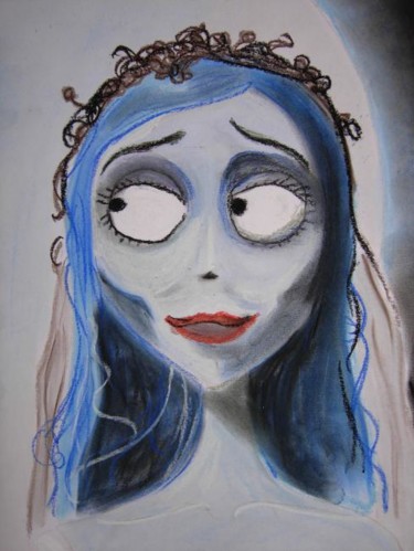 Dessin intitulée "visage Emily" par Laure, Œuvre d'art originale, Autre