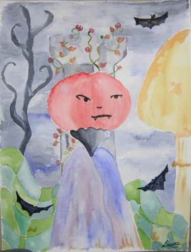 Peinture intitulée "Mr Tomate se prend…" par Laure, Œuvre d'art originale, Huile
