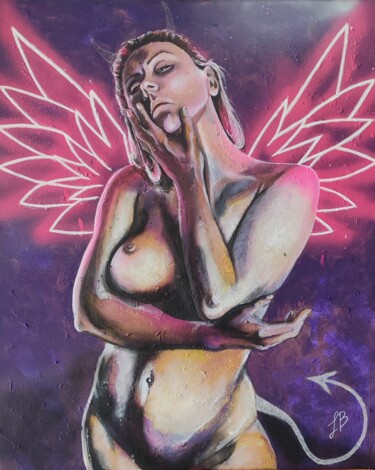 Painting titled "Wings" by Laure Bollinger, Original Artwork, Acrylic