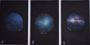 Peinture intitulée "Nyx, Nout, Orion" par Lauree Speisser, Œuvre d'art originale, Acrylique