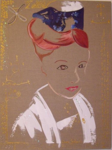 Painting titled "arlésienne" by Laure Gibert, Original Artwork