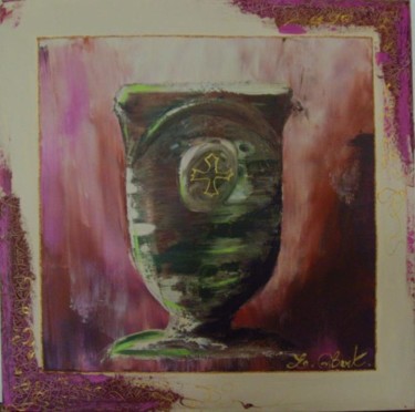 Painting titled "le pot" by Laure Gibert, Original Artwork