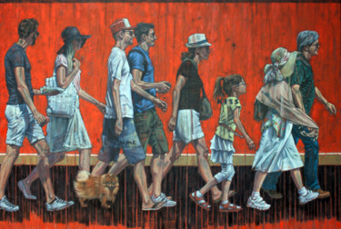 Les chapeaux 100x150x2 cm © par Laure Mascarello