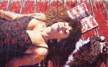 Pittura intitolato "La paresse" da Laure Mascarello, Opera d'arte originale, Olio