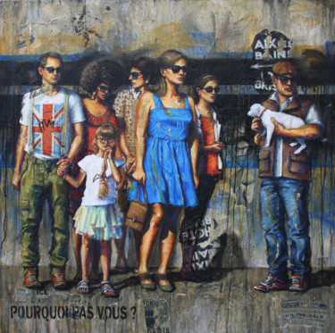 "Pourquoi pas vous ?…" başlıklı Tablo Laure Mascarello tarafından, Orijinal sanat, Petrol