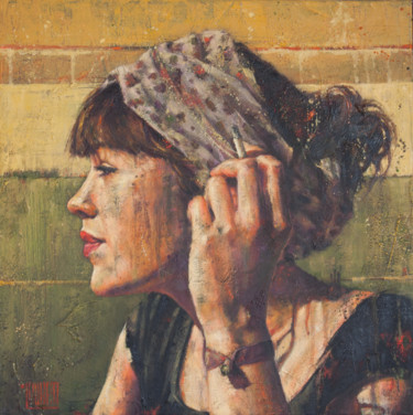「Portrait I」というタイトルの絵画 Laure Mascarelloによって, オリジナルのアートワーク, オイル