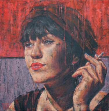 Peinture intitulée "Portrait II" par Laure Mascarello, Œuvre d'art originale, Huile