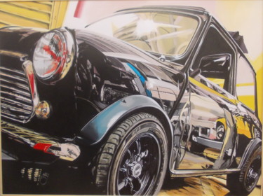 Peinture intitulée "AUSTIN mini noire" par Laurence Delmotte-Berreby, Œuvre d'art originale, Acrylique