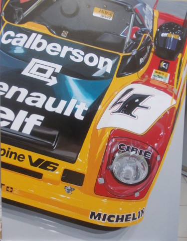 Painting titled "Renault A442" by Laurence Delmotte-Berreby, Original Artwork, Acrylic