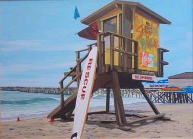 Malerei mit dem Titel "SURF WILD" von Laurence Delmotte-Berreby, Original-Kunstwerk, Acryl