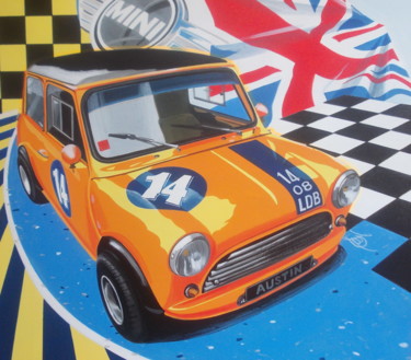 Peinture intitulée "MINI AUSTIN" par Laurence Delmotte-Berreby, Œuvre d'art originale, Acrylique