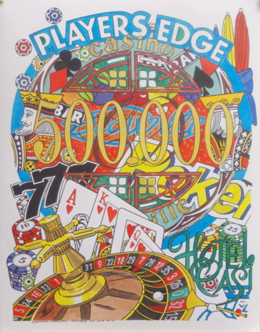 图画 标题为“PLAYERS EDGE” 由Laurence Delmotte-Berreby, 原创艺术品, 丙烯