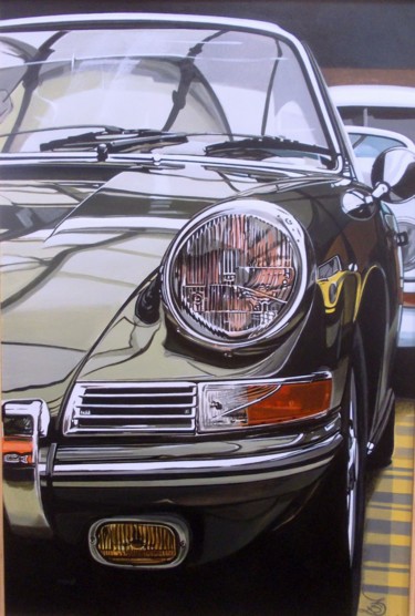 제목이 "Porsche 912"인 미술작품 Laurence Delmotte-Berreby로, 원작, 아크릴