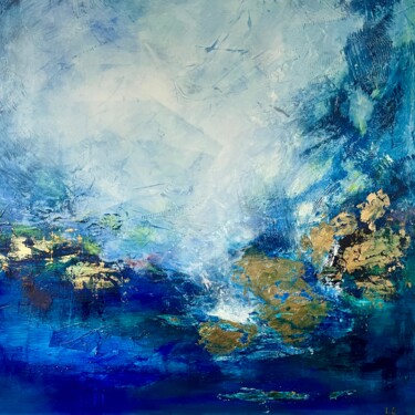 Peinture intitulée "BLUE LAGOON" par Laurence Blondel (LO), Œuvre d'art originale, Acrylique Monté sur Châssis en bois