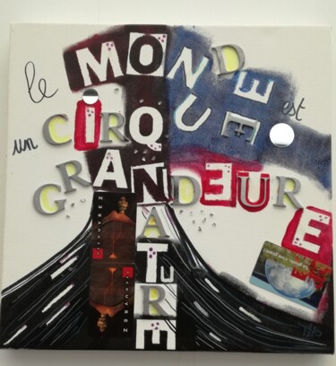 Painting titled "Monde Volcanique" by Laurence Bobe, Original Artwork, Acrylic