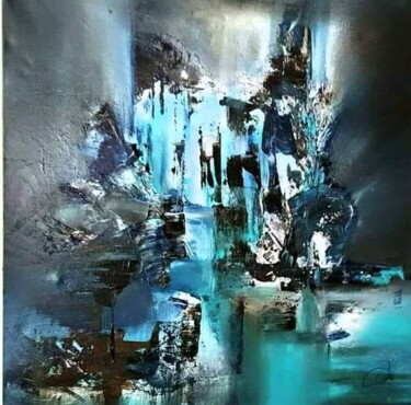 Painting titled "Cascade" by Laurence Carbonnel, Original Artwork, Acrylic