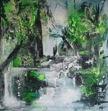 Peinture intitulée "Dans la jungle" par Laurence Carbonnel, Œuvre d'art originale, Acrylique