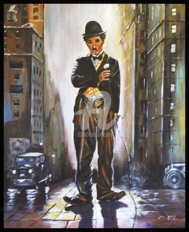 Painting titled "Charlot" by Laurence Clerembaux, Original Artwork