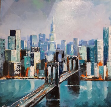 Painting titled "Nyc 2" by Laurence Clerembaux, Original Artwork, Acrylic