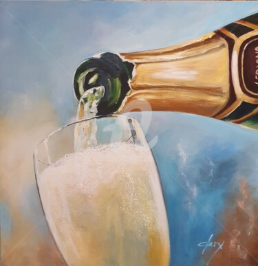 Peinture intitulée "Champagne" par Laurence Clerembaux, Œuvre d'art originale, Acrylique