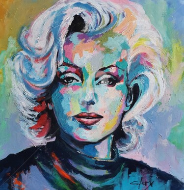 Painting titled "Marilyn 3" by Laurence Clerembaux, Original Artwork, Acrylic
