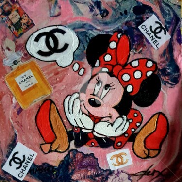 Painting titled "Minnie" by Laurence Clerembaux, Original Artwork, Acrylic