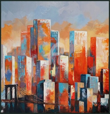Painting titled "Nyc" by Laurence Clerembaux, Original Artwork, Acrylic