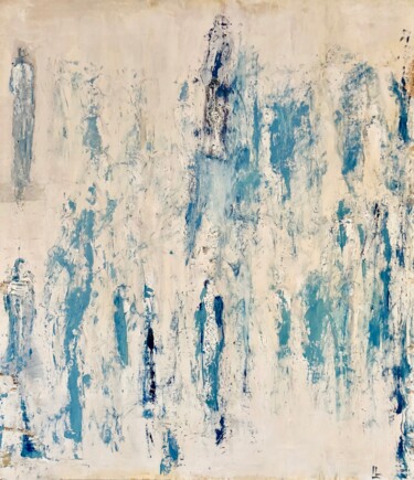 Pittura intitolato "Blue Bursts" da Laurence D Antonio Lignel, Opera d'arte originale, Olio
