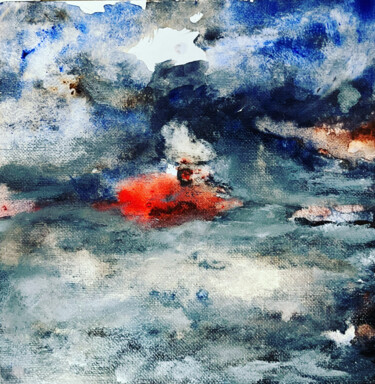 Ζωγραφική με τίτλο "Head in the clouds…" από Laurence D Antonio Lignel, Αυθεντικά έργα τέχνης, Λάδι