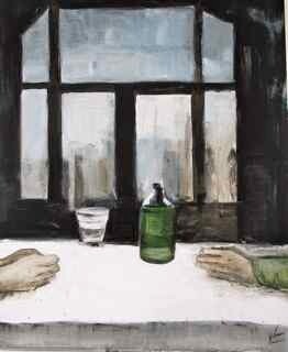 Painting titled "a glass for 2" by Laurence D Antonio Lignel, Original Artwork