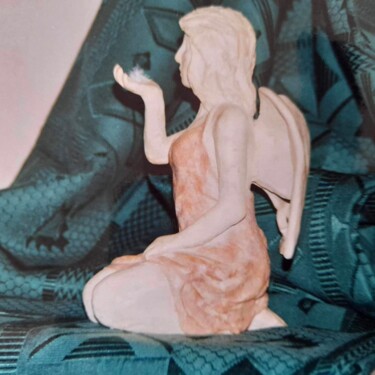 Sculpture titled "An Angel" by Laurence Dufour, Original Artwork, Terra cotta