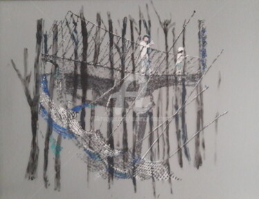 Drawing titled "Suspens..." by Laurence Fauchart, Original Artwork, Marker