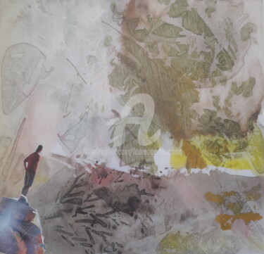 제목이 "Contemplation 2"인 미술작품 Laurence Fauchart로, 원작, 수채화 기타 단단한 패널에 장착됨